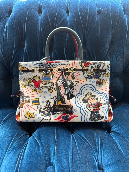 Dooney & Bourke Handbags - Dooney & Bourke | White Disney Mickey Mouse Printed Satchel Cruise Line